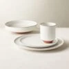 Dolce 4-Piece White Dinnerware Set With Pasta Bowl