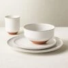 Dolce 4-Piece White Dinnerware Set With Soup Bowl 1 Dolce 4-Piece White Dinnerware Set With Soup Bowl -Cb2 Dolce4PcPlcStWSoupBowlSHS21
