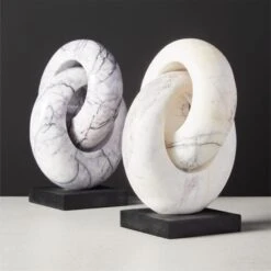 Don't Get It Twisted Marble Decorative Object -Cb2 DontGetItTwistedMblObjAV2SHF21