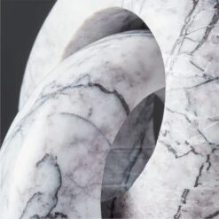 Don't Get It Twisted Marble Decorative Object -Cb2 DontGetItTwistedMblObjAVSHF21
