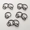 Matte Black Curtain Rings Set Of 9 -Cb2 DraperyRingsBlackS9AVSHF21