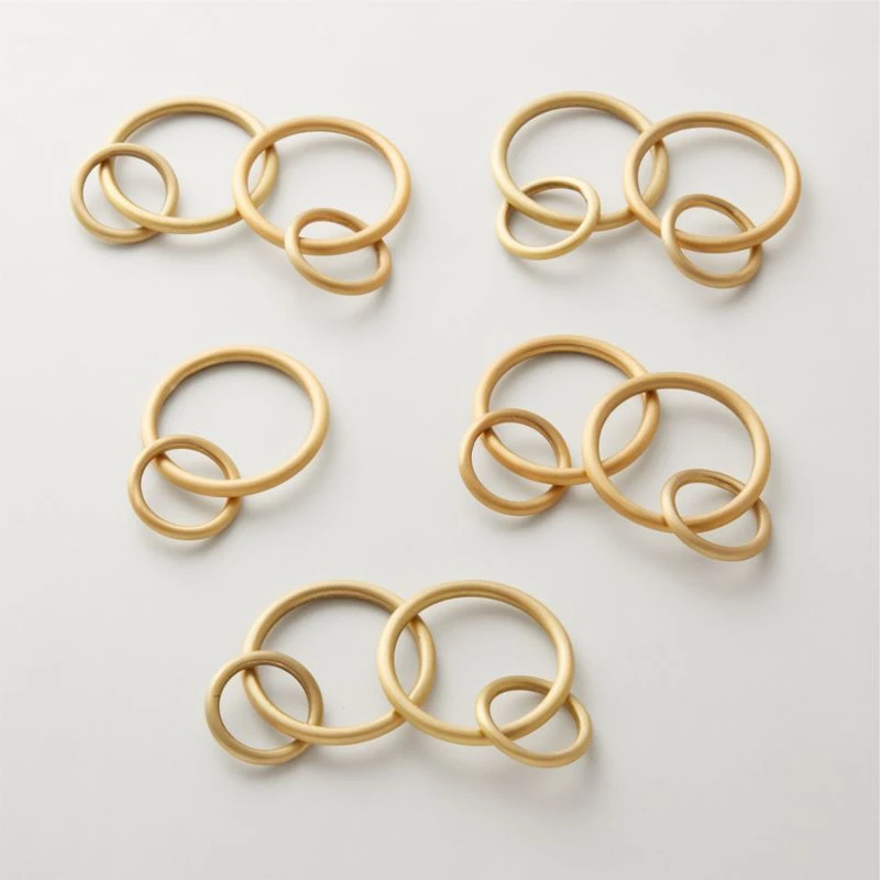 Brushed Brass Curtain Rings Set Of 9 3 Brushed Brass Curtain Rings Set Of 9