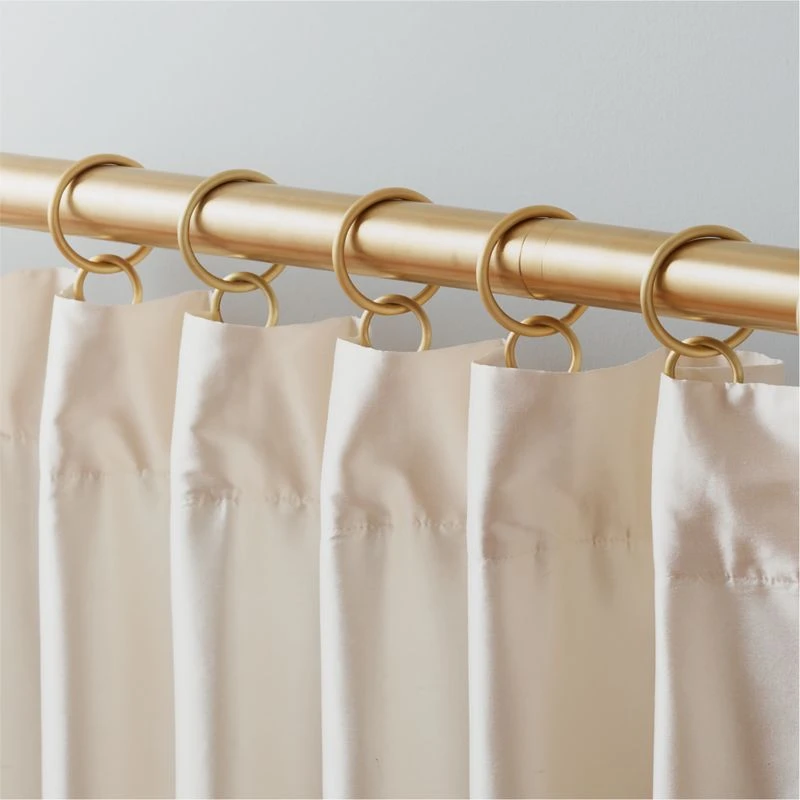 Brushed Brass Curtain Rings Set Of 9 4 Brushed Brass Curtain Rings Set Of 9 - Image 2