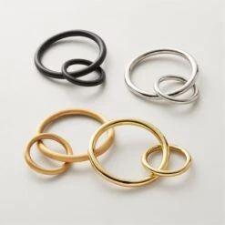 Polished Nickel Curtain Rings Set Of 9 7 Polished Nickel Curtain Rings Set Of 9 -Cb2 DraperyRingsGroupFHF21 1