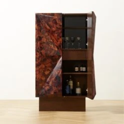 Dresden Penshell Bar Cabinet -Cb2 DresdenPnshllBarCabinetROS23