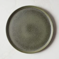 Drift Green Dinner Plate With Reactive Glaze