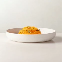 Drift White Pasta Bowl With Reactive Glaze -Cb2 DriftRctIvyPastaBowlROS22