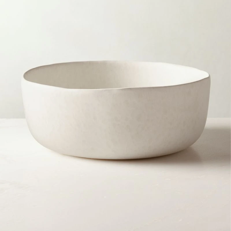 Drift White Serving Bowl With Reactive Glaze 3 Drift White Serving Bowl With Reactive Glaze