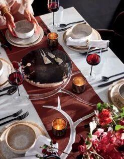 Ring Petrified Wood Serving Board -Cb2 DriftReactiveGreyDinnerwareNV19