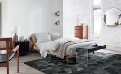 Scallop Black Hide Area Rug 8'x10' -Cb2 DrommenAcaciaWoodQueenBedJL19 2