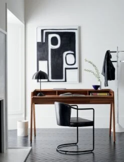 Chelsea Cement Wastebasket -Cb2 DrommenDeskCleoBlackJN20 1