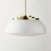 Dufrene Polished Brass Pendant Light 2 Dufrene Polished Brass Pendant Light -Cb2 DufrenePldBrsPendantSHS23