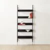 Effie Black Oak Wall Mount Bookshelf 2 Effie Black Oak Wall Mount Bookshelf -Cb2 EffieEbonizedOakBookcaseAVSHF22