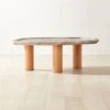 El Verano Travertine Coffee Table 2 El Verano Travertine Coffee Table -Cb2 ElVeranoCoffeeTableSHS22
