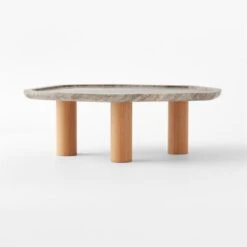 El Verano Travertine Coffee Table 17 El Verano Travertine Coffee Table -Cb2 ElVeranoCoffeeTableSOSSS22