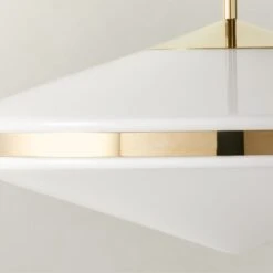 Elayna Polished Brass Pendant Light -Cb2 ElaynaGlsNPlhdBrsPendantAVSHF23