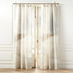 Elysium Neutral Dupioni Silk Curtain Panel 48"x84"