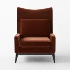 Embassy Bronze Brown Velvet Lounge Chair Model 314 -Cb2 EmbassyBrzVltLngChairSOSSF23