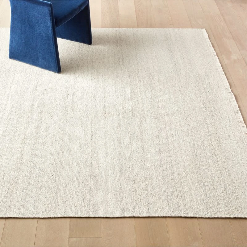 Emmette New Zealand Wool Grey Hand-Knotted Soumak Area Rug 6'x9' 4 Emmette New Zealand Wool Grey Hand-Knotted Soumak Area Rug 6'x9' - Image 2