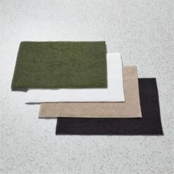 En Pointe Organic Cotton Green Bath Mat 24"x36" 7 En Pointe Organic Cotton Green Bath Mat 24"x36" -Cb2 EnPointeBathMatCllctnFHF23