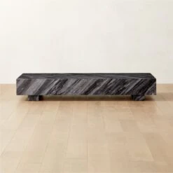 Enyo Rectangular Grey Marble Coffee Table