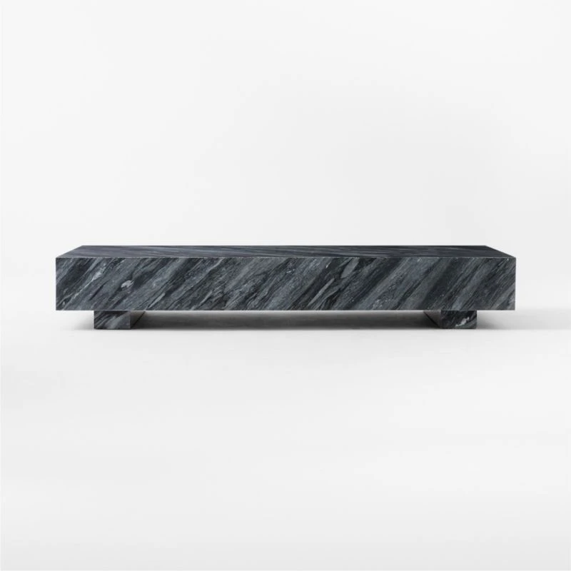 Enyo Rectangular Grey Marble Coffee Table 4 Enyo Rectangular Grey Marble Coffee Table - Image 2