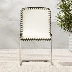 Enzo Outdoor Armless Sling Chair Cover -Cb2 EnzoNaturalArmlessSlngChairSHS21 1x1