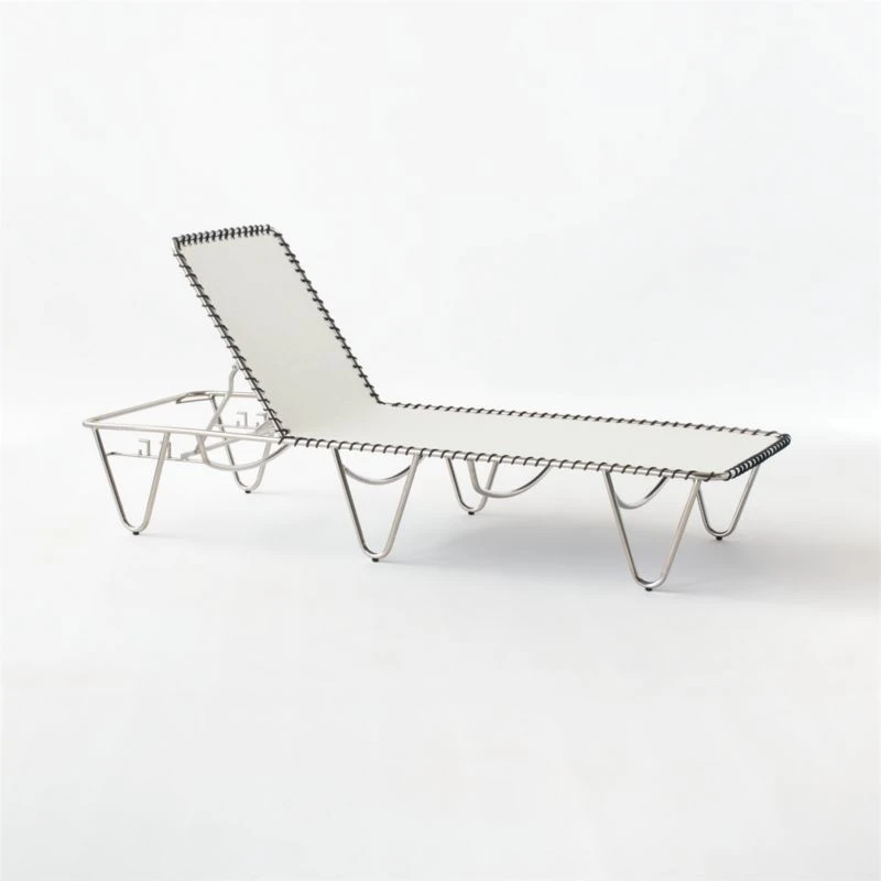 Enzo Natural Sunbrella Outdoor Sling Sun Lounger 5 Enzo Natural Sunbrella Outdoor Sling Sun Lounger - Image 3
