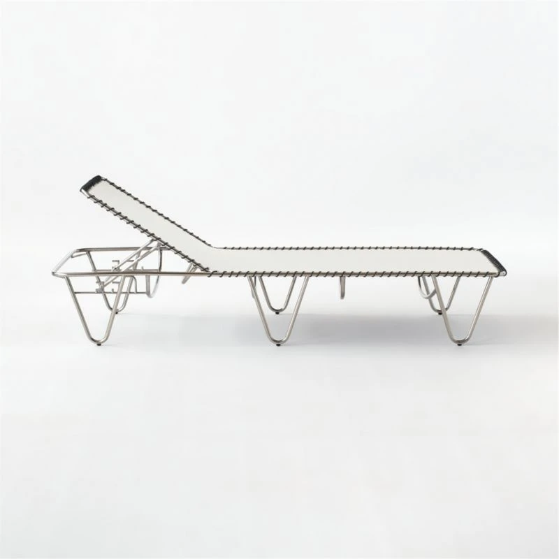 Enzo Natural Sunbrella Outdoor Sling Sun Lounger 7 Enzo Natural Sunbrella Outdoor Sling Sun Lounger - Image 5