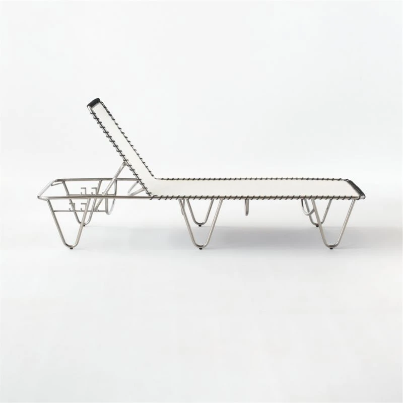 Enzo Natural Sunbrella Outdoor Sling Sun Lounger 6 Enzo Natural Sunbrella Outdoor Sling Sun Lounger - Image 4