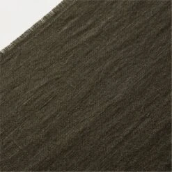 Eria Linen Moss Green Table Runner 14"x90" 7 Eria Linen Moss Green Table Runner 14"x90" -Cb2 EriaLinenRunner14x90inAV2SHF22