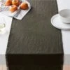 Eria Linen Moss Green Table Runner 14"x90" -Cb2 EriaLinenRunner14x90inAVSHF22