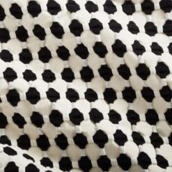 Estela Black And White Organic Cotton Duvet Cover And Shams -Cb2 EstelaBlkNWhtMtlssFQDuvetROF18