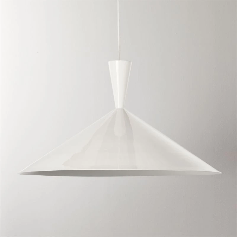 Exposior White Pendant Light Model 018 24.75" 3 Exposior White Pendant Light Model 018 24.75"