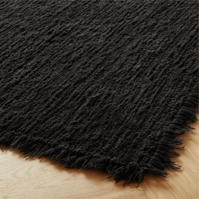 Eyelash Black Area Rug 5'x8' 5 Eyelash Black Area Rug 5'x8' - Image 3