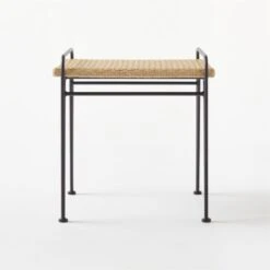 Fae Faux Rattan Outdoor Side Table Cover 9 Fae Faux Rattan Outdoor Side Table Cover -Cb2 FaeFxRattanSideTableSOSSS21