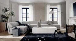 Matter Ivory Cement Rectangle Coffee Table -Cb2 FamiliaCollectionJN20