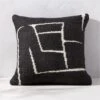 Faro Black And White Outdoor Throw Pillow 20'' 1 Faro Black And White Outdoor Throw Pillow 20'' -Cb2 FaroBlkNWhtODPillow20x20SHS23