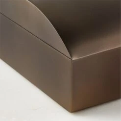 Finley Blackened Brass Storage Box With Lid Small -Cb2 FinleyBrnzdSSBoxWLidMdmAVSHS23