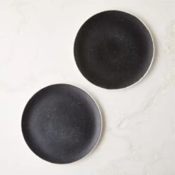 Fynn Black And White Dinner Plate With Reactive Glaze 6 Fynn Black And White Dinner Plate With Reactive Glaze -Cb2 FlynnRctvDinnerPlateAVSHS23