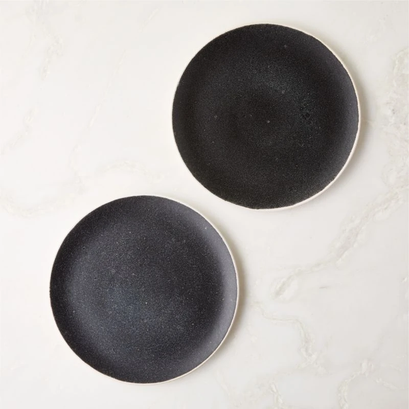 Fynn Black And White Dinner Plate With Reactive Glaze 4 Fynn Black And White Dinner Plate With Reactive Glaze - Image 2