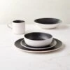 Fynn Black And White Dinnerware Set 1 Fynn Black And White Dinnerware Set -Cb2 FlynnRctvGroupFHS23