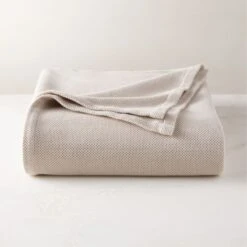 Forra Organic Cotton Natural Full/Queen Bed Blanket 6 Forra Organic Cotton Natural Full/Queen Bed Blanket -Cb2 ForraOrgCttnNatQBlanketAV2SHS23
