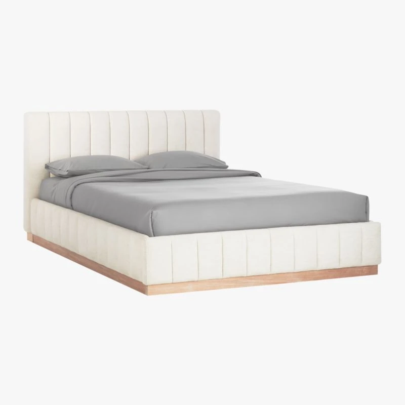 Forte Channeled White Queen Bed 4 Forte Channeled White Queen Bed - Image 2