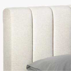 Forte Channeled White Queen Bed 13 Forte Channeled White Queen Bed -Cb2 ForteWhiteBedQueenAVF19