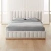 Forte Channeled White Queen Bed 2 Forte Channeled White Queen Bed -Cb2 ForteWhiteBedQueenSHF19 1x1