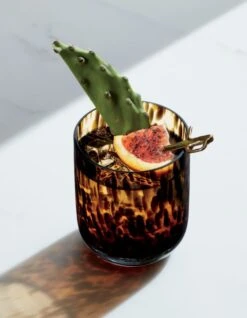 Franklin Double Old-Fashioned Glass -Cb2 FranklinDrinkwareNV19