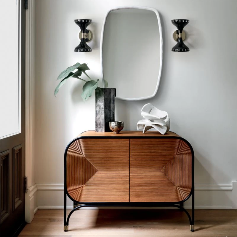 Suva White Rough Cast Wall Mirror 24"x36" 8 Suva White Rough Cast Wall Mirror 24"x36" - Image 6