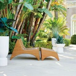 Gartner Teak Outdoor Ottoman -Cb2 GartnerTeakCollectionMR21