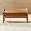 Gartner Teak Outdoor Ottoman -Cb2 GartnerTeakLoungeOttomanSHS21 1x1